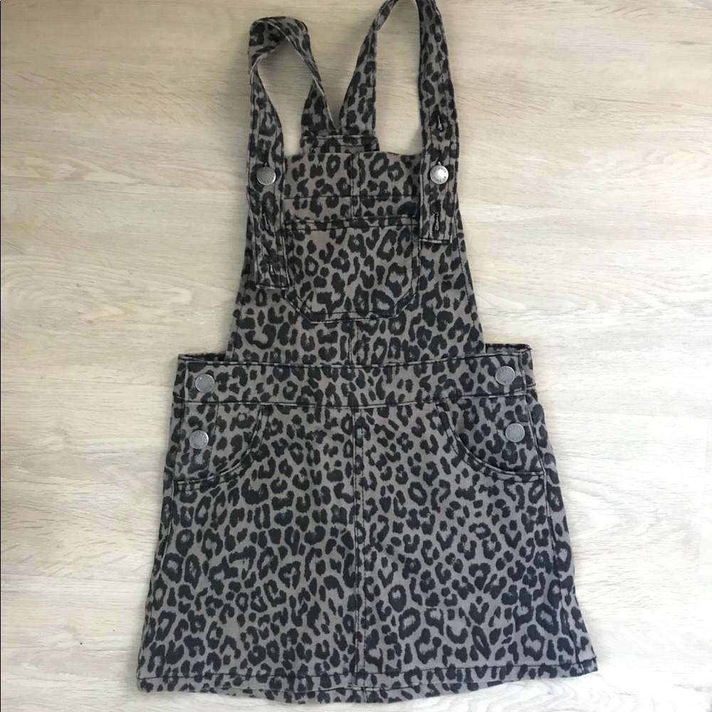 Art Class Leopard Overall Dress